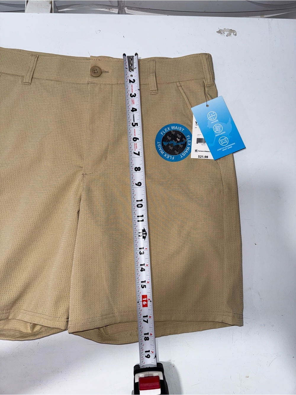 Men's Tan Flex-Waist Performance Shorts - Picture 5 of 6